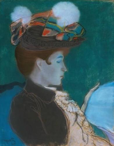 Louis Anquetin Louis Anquetin, Reading women oil painting picture